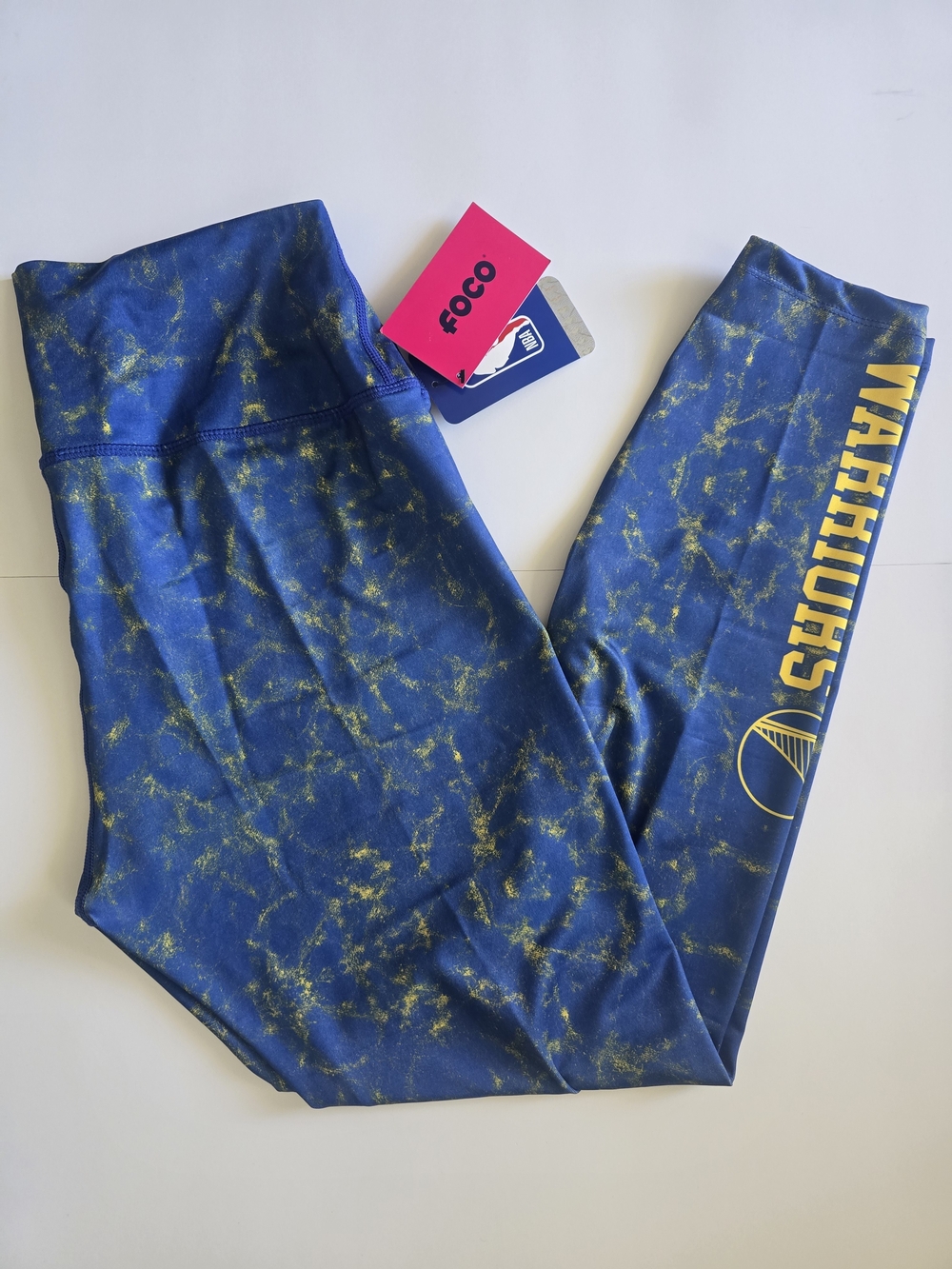 NBA Blue and Yellow Golden State Warriors Graphic Leggings Size XL